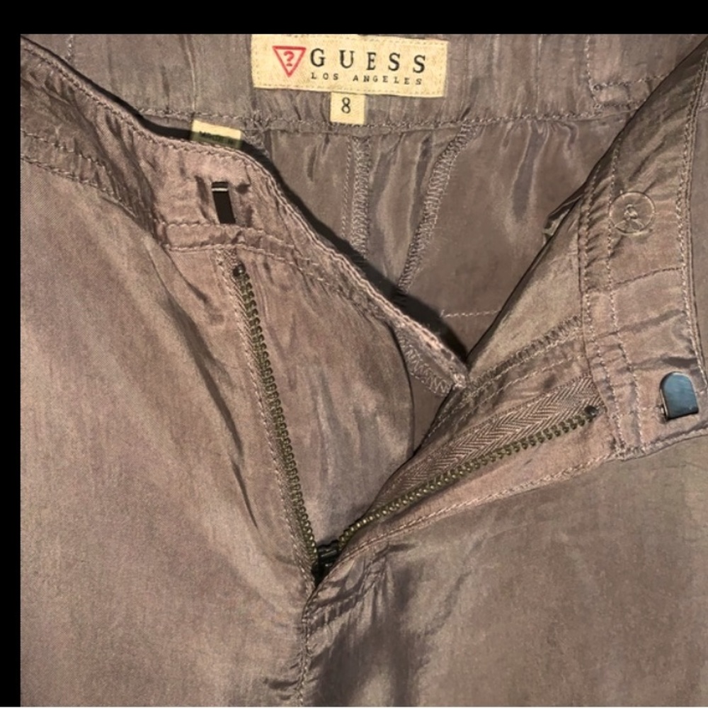 Guess 100% Cupro Breathable Fabric Cropped Pants